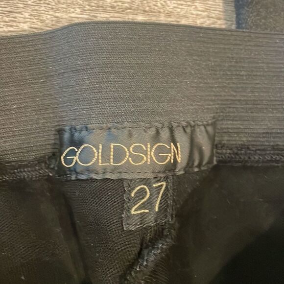 Goldsign Zebra coated black leggings size 27 - Picture 2 of 10